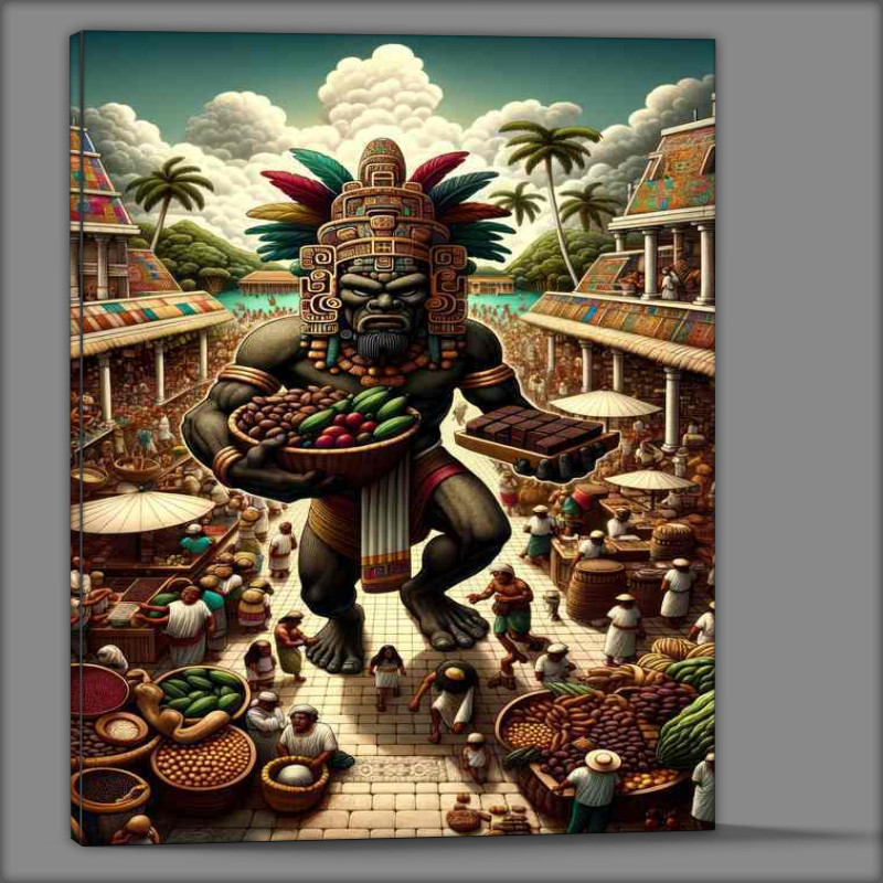 Buy Canvas : (Mayan god Ek Chuah god of merchants and cacao)