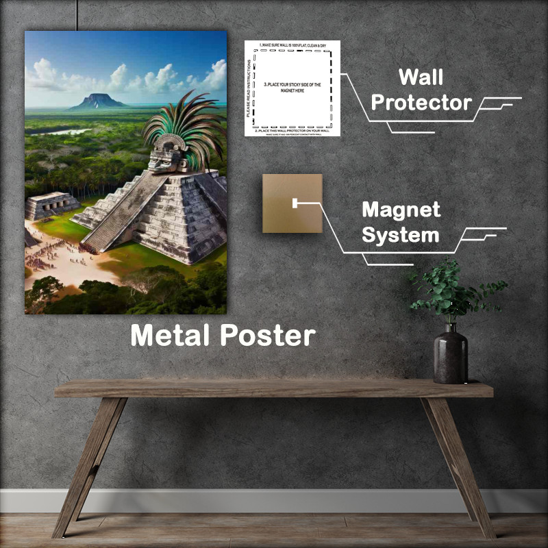 Buy Metal Poster : (Mayan god Kukulkan feathered serpent deity)