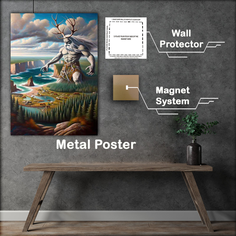 Buy Metal Poster : (Mikmaq deity Glooscap transformer of lands)