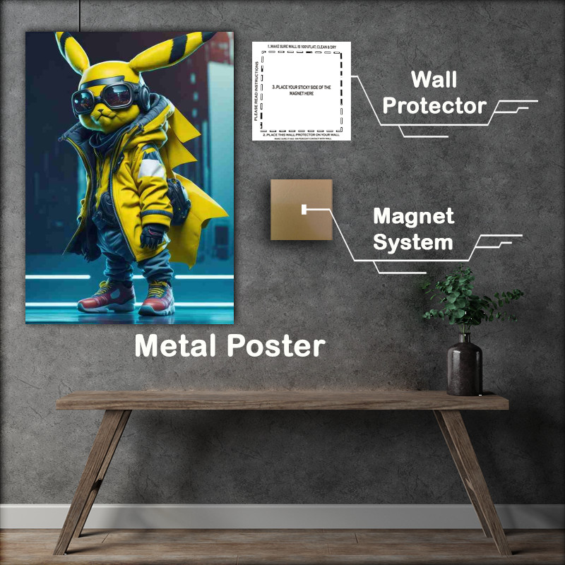 Buy Metal Poster : (Futuristic Thunder Pikachu sttyle)