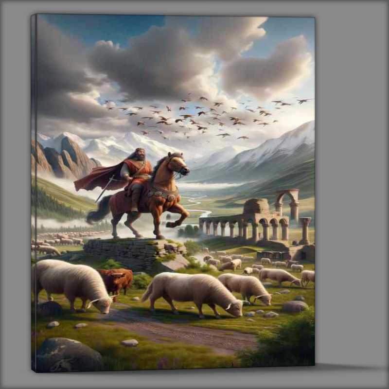 Buy Canvas : (Ossetian deity Uastyrdzhi god of war and cattle)