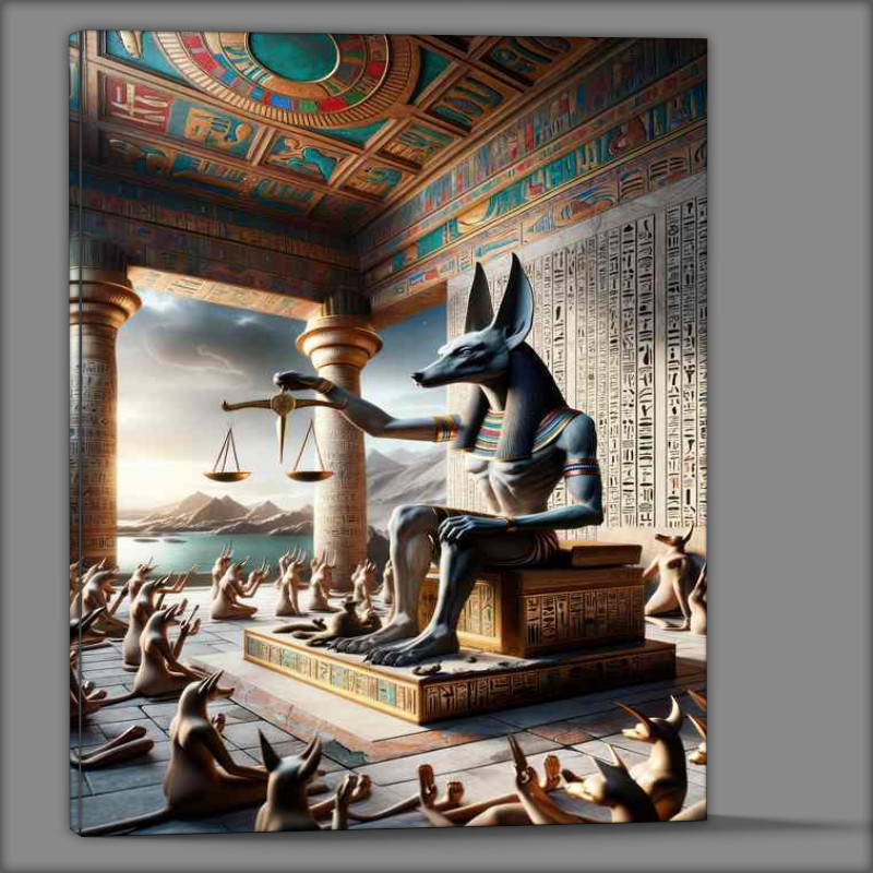 Buy Canvas : (Pagan god Anubis Egyptian god of mummification)
