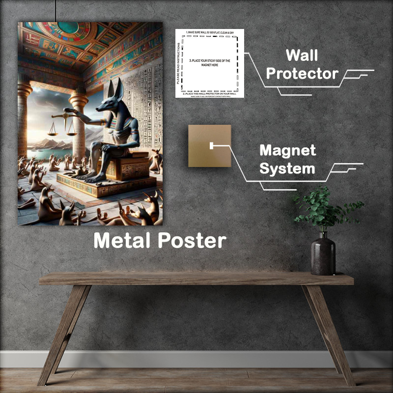 Buy Metal Poster : (Pagan god Anubis Egyptian god of mummification)