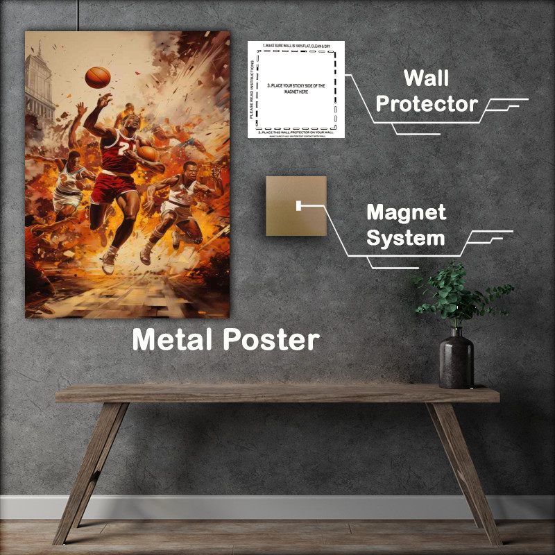 Buy Metal Poster : (Basketball leauge art)