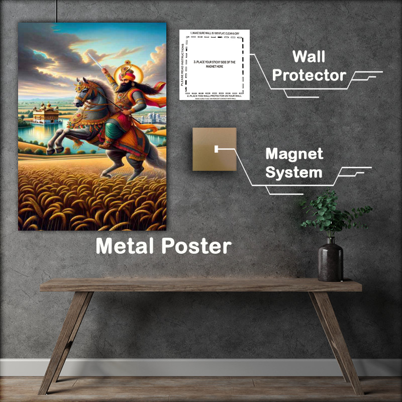 Buy Metal Poster : (Punjabi deity Mai Bhago warrior saint)