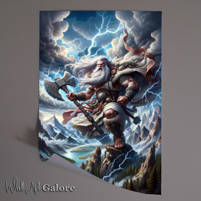 Buy Unframed Poster : (Slavic god Perun fierce and thunderous with a flowing beard)