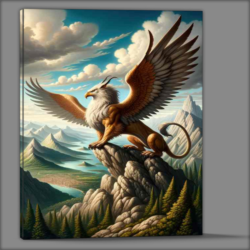 Buy Canvas : (The Griffin a majestic creature with the body of a lion)