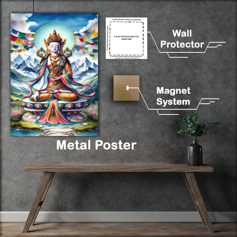 Buy Metal Poster : (Tibetan deity Tara compassionate and serene)