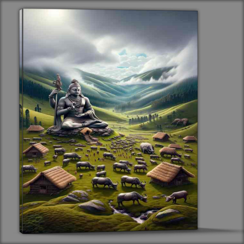 Buy Canvas : (Toda deity Aase protector of pastoral lands)