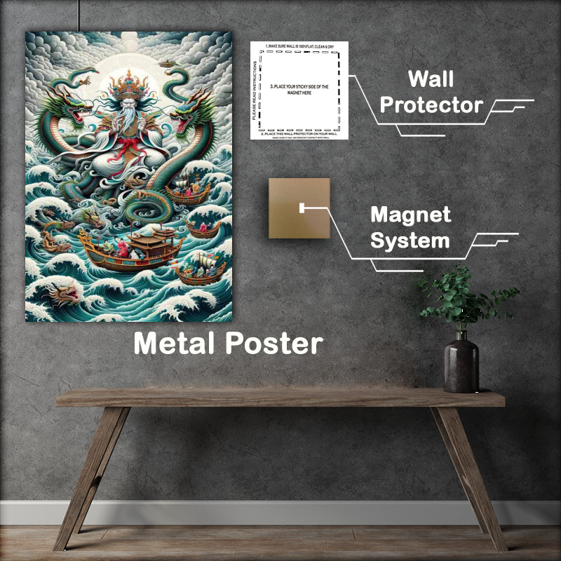 Buy Metal Poster : (Vietnamese deity Lac Long Quan dragon lord of the sea)