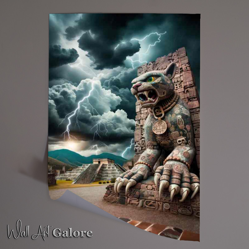 Buy Unframed Poster : (Zapotec deity Cocijo god of lightning and rain)