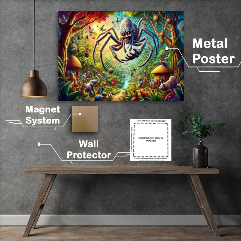 Buy Metal Poster : (African god Anansi cunning and playful)