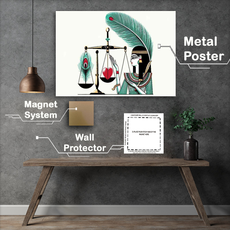 Buy Metal Poster : (Egyptian goddess Maat deity of truth and balance)