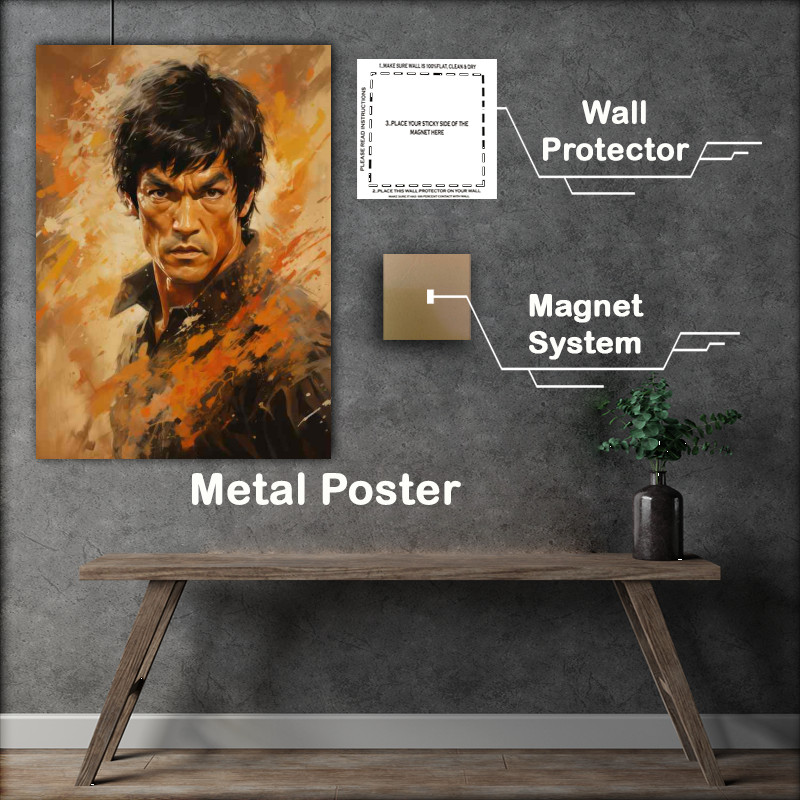 Buy Metal Poster : (Bruce Lee martial arts)