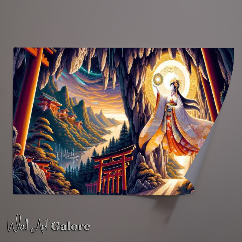 Buy Unframed Poster : (Japanese goddess Amaterasu radiant and graceful)