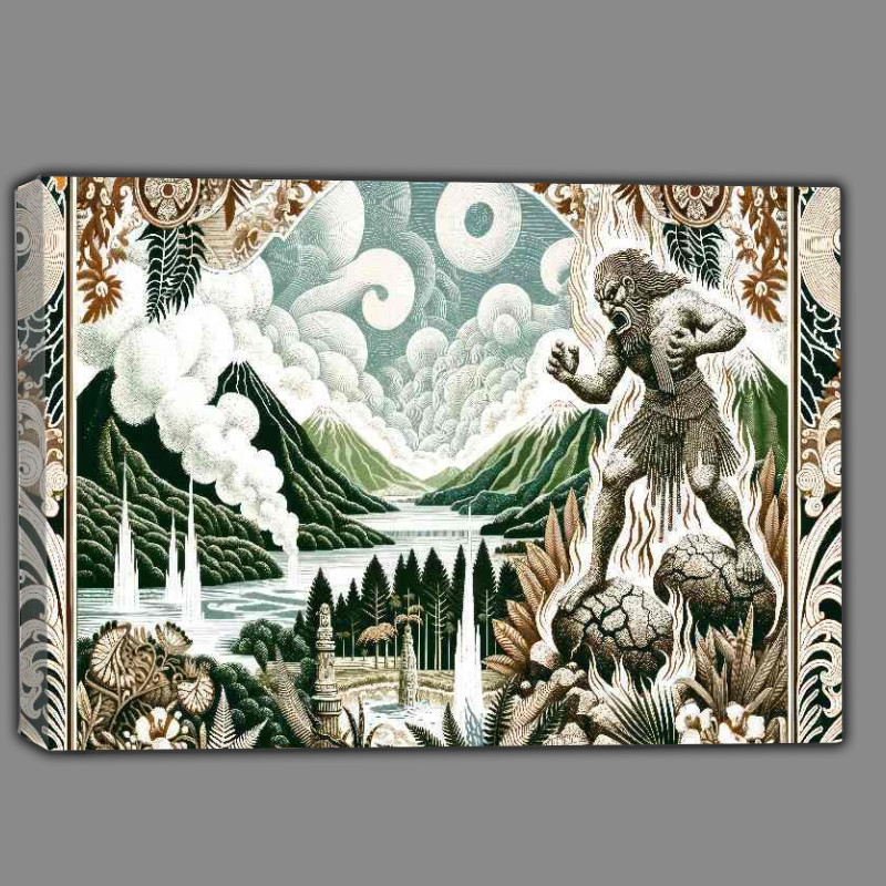 Buy Canvas : (Maori deity Ruaumoko god of earthquakes)
