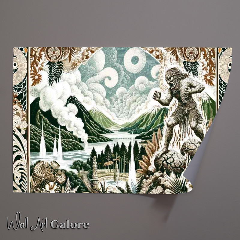Buy Unframed Poster : (Maori deity Ruaumoko god of earthquakes)