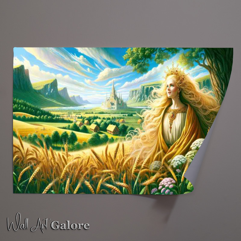 Buy Unframed Poster : (Norse goddess Sif radiant with golden hair)