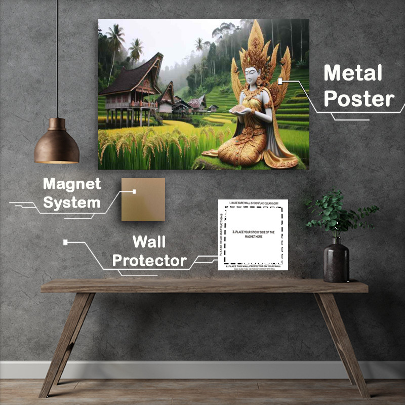 Buy Metal Poster : (Sumatran deity Dewi Sri graceful and nurturing)