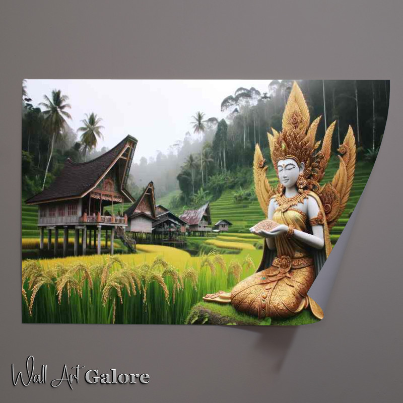 Buy Unframed Poster : (Sumatran deity Dewi Sri graceful and nurturing)