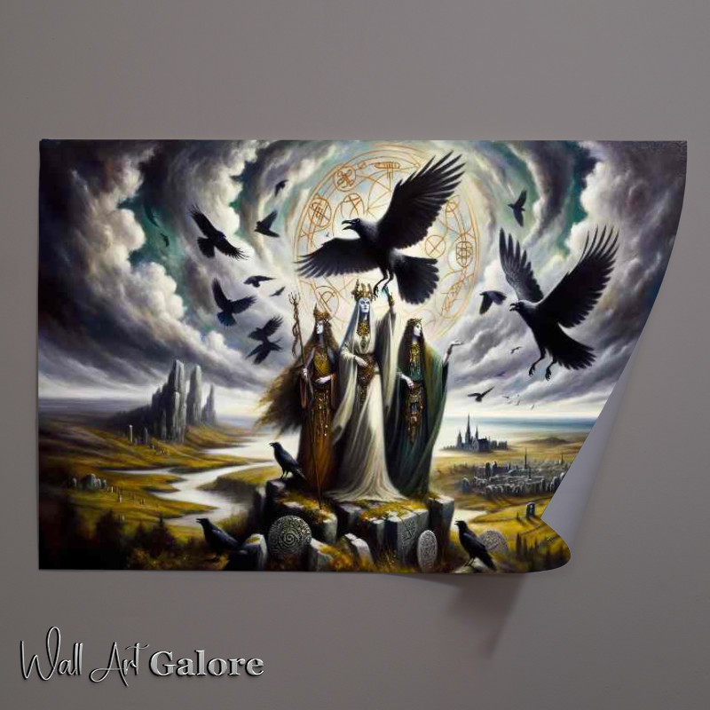 Buy Unframed Poster : (Wiccan deity The Morrigan a trio of war goddesses)