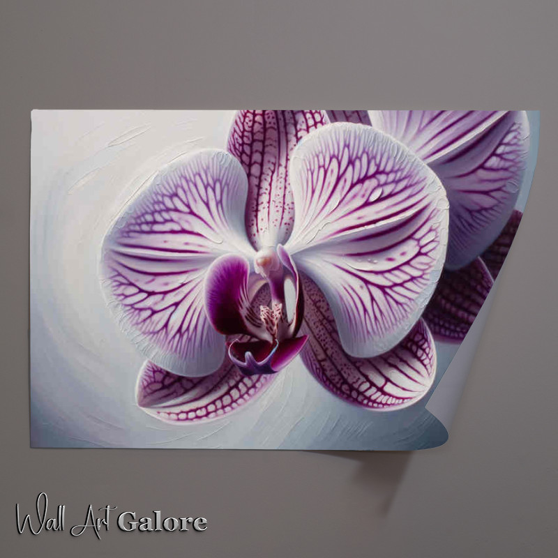 Buy Unframed Poster : (Elegance a delicate orchid showcasing its intricate patterns)