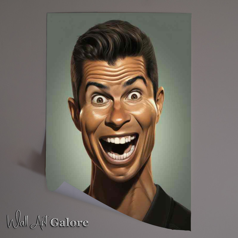 Buy Unframed Poster : (Caricature of Cristiano Ronaldo footballer)