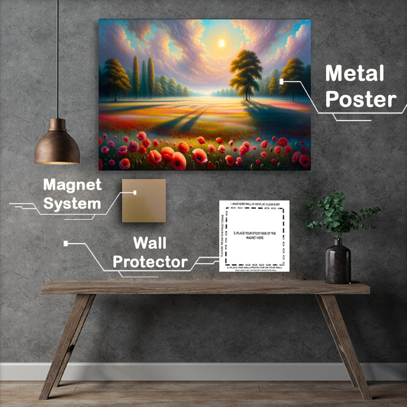 Buy Metal Poster : (Mystical Meadow depicting a vast calm meadow)