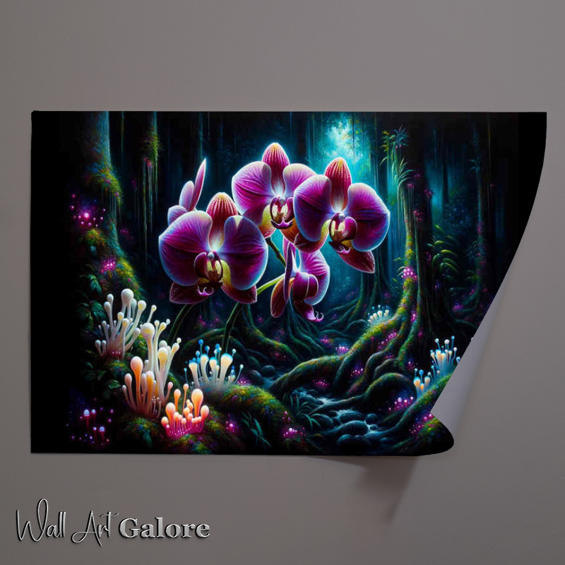 Buy Unframed Poster : (Orchid Obscurity their vivid colors standing out starkly)
