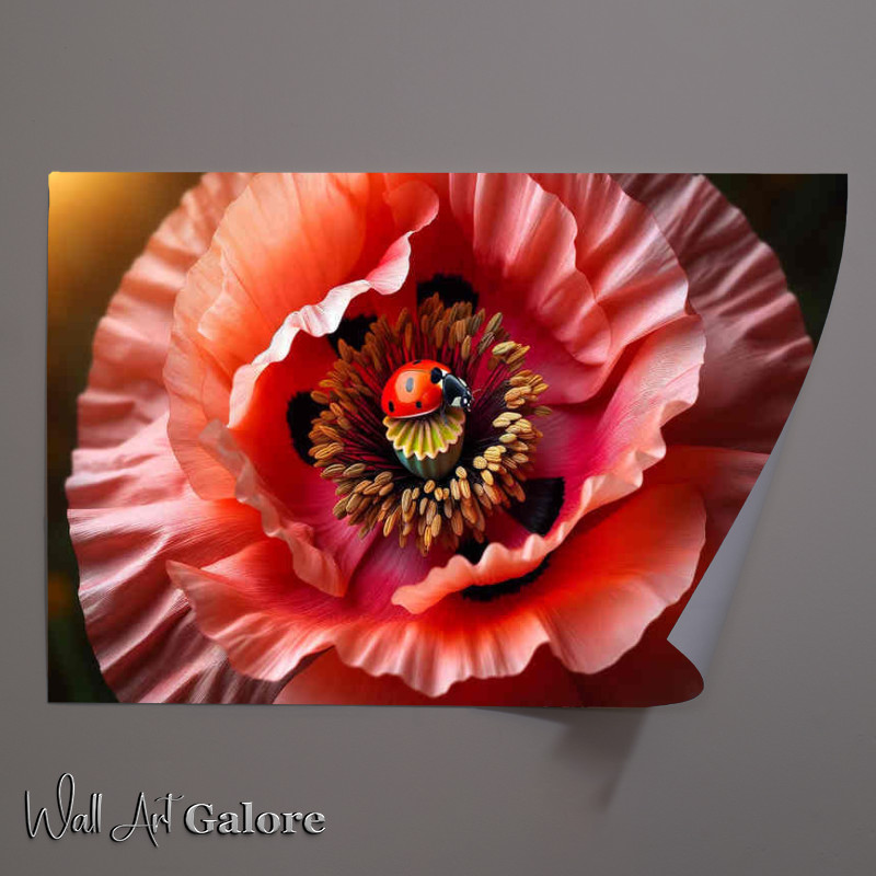 Buy Unframed Poster : (Playfulness a close up of a poppy its intricate details)