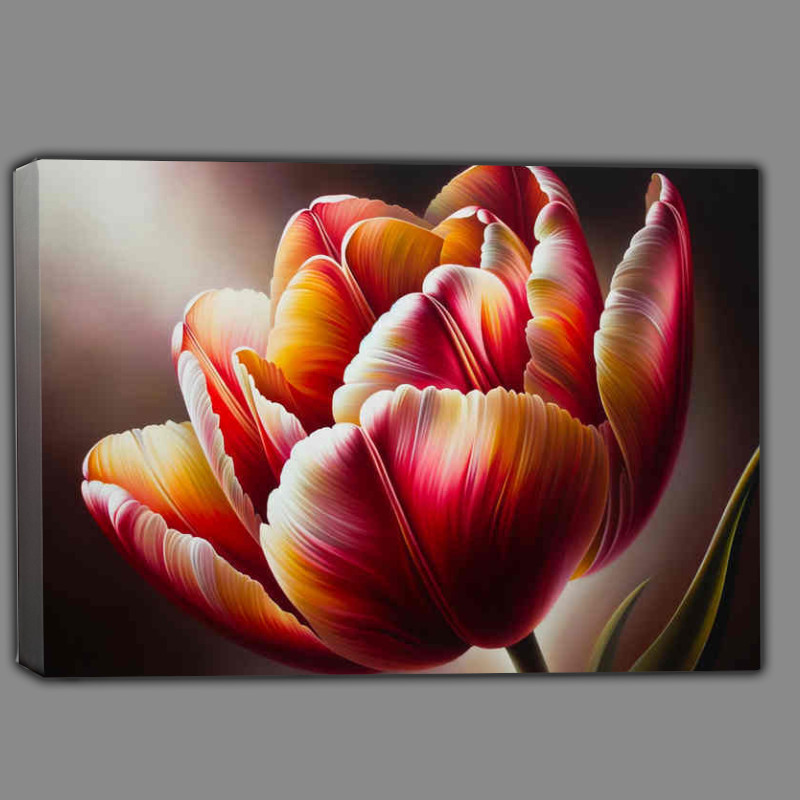 Buy Canvas : (Temptation a close up view of a radiant tulip)
