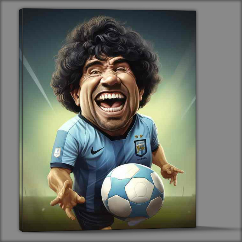 Buy Canvas : (Caricature of Diego Maradona)