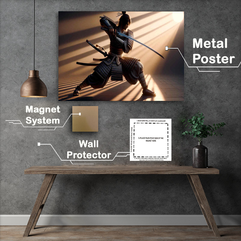 Buy Metal Poster : (Blades Balance a samurai warrior)