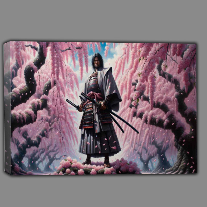 Buy Canvas : (Sakura Sentinel a samurai and the cherry blossoms)