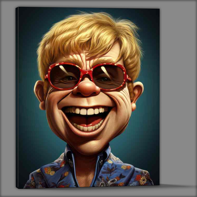 Buy Canvas : (Caricature of Elton John)