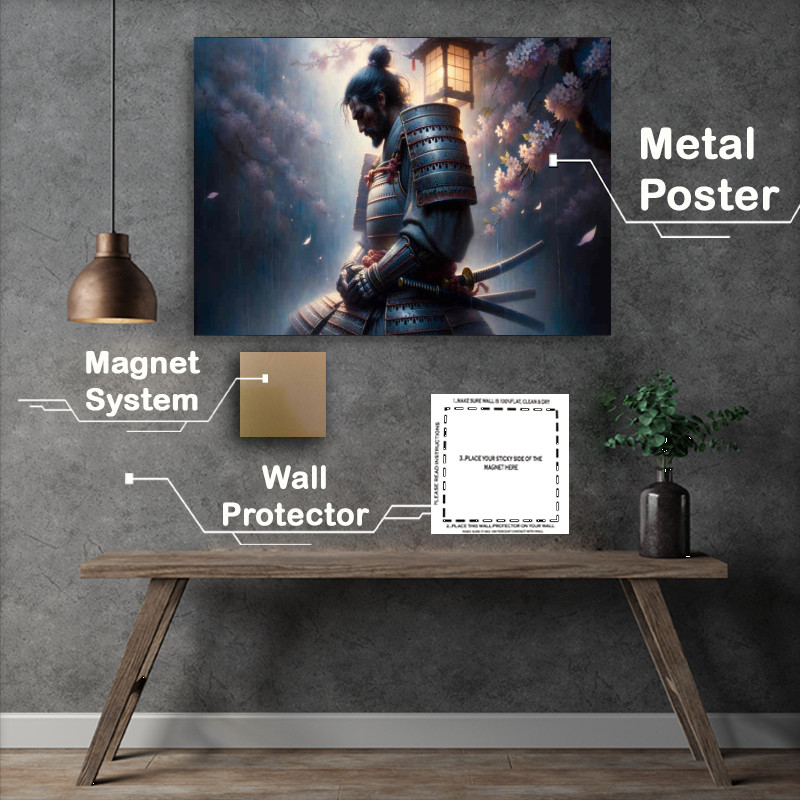 Buy Metal Poster : (Warriors Reverie a samurai lost in thought)