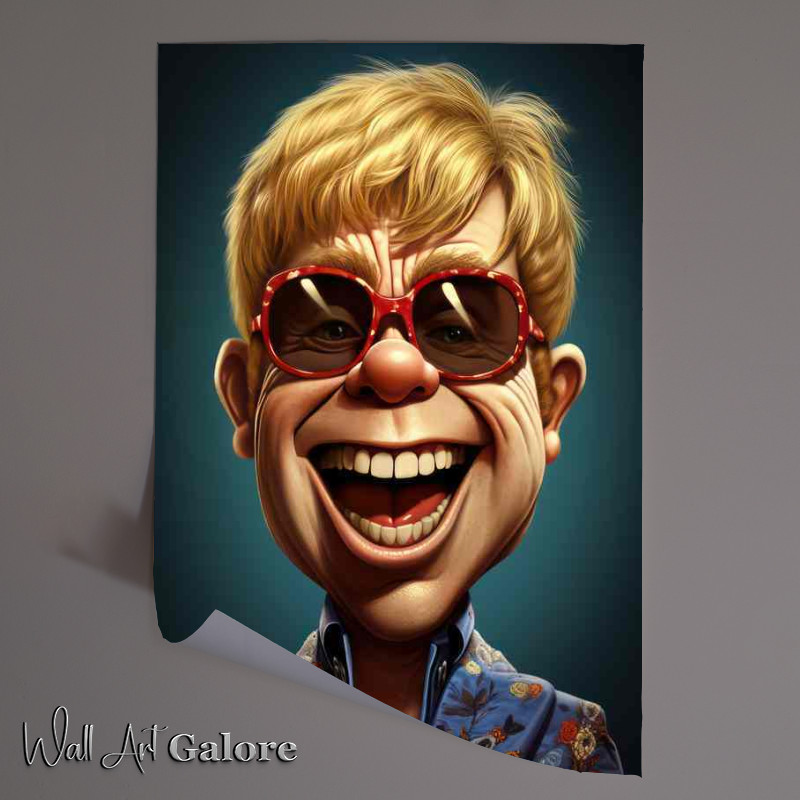 Buy Unframed Poster : (Caricature of Elton John)