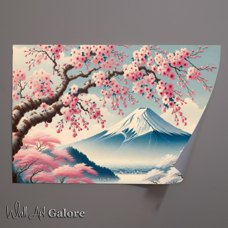 Buy Unframed Poster : (Fuji and Florals the ethereal beauty of Mount Fuji)