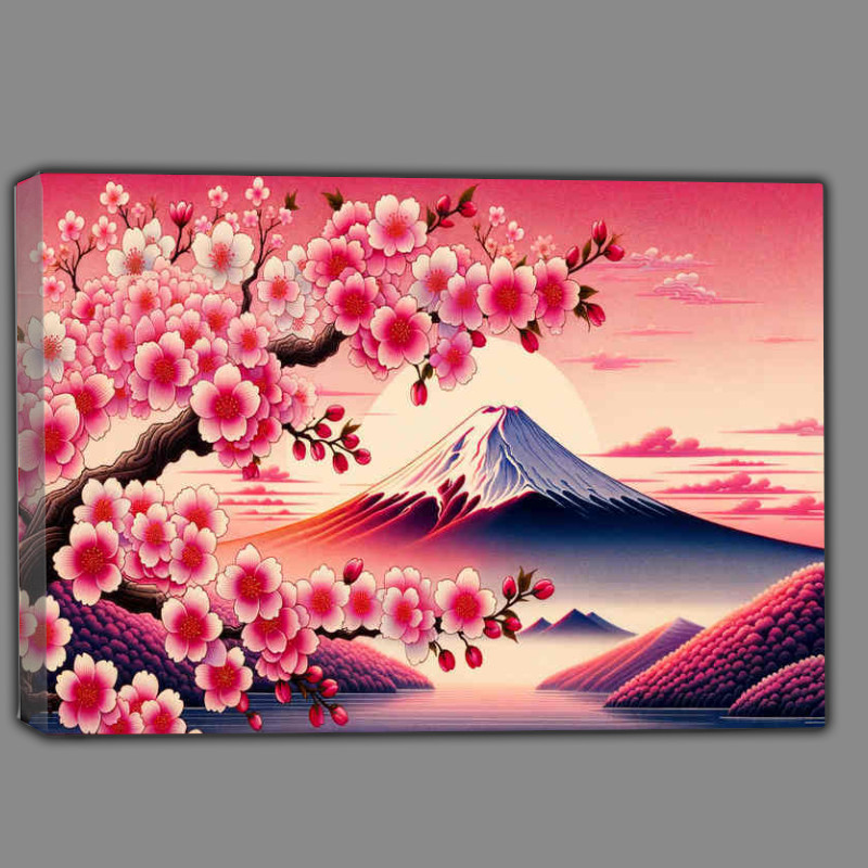 Buy Canvas : (Mount Fujis Dawn Delight the first light)