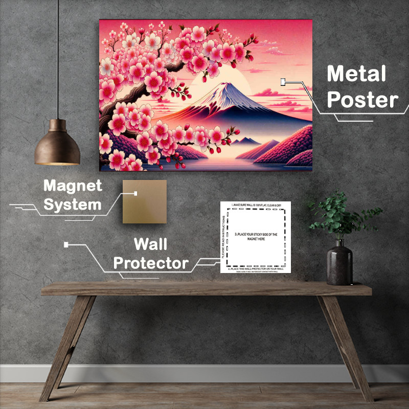 Buy Metal Poster : (Mount Fujis Dawn Delight the first light)