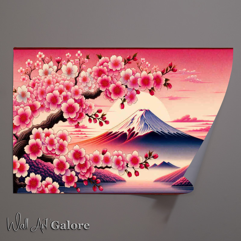 Buy Unframed Poster : (Mount Fujis Dawn Delight the first light)