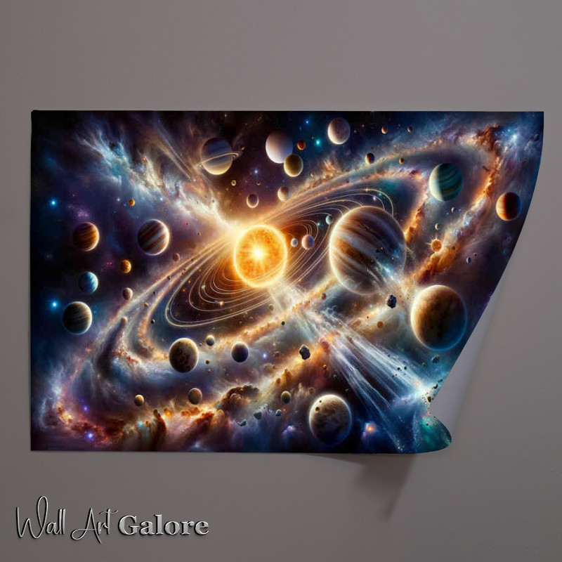 Buy Unframed Poster : (Celestial Symphony of the solar system)