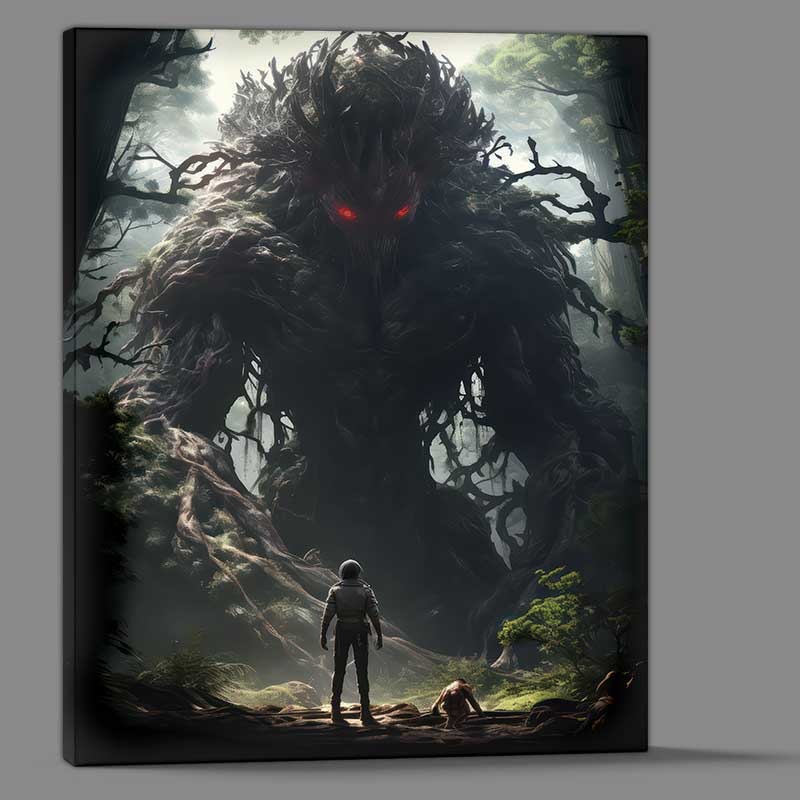 Buy Canvas : (Monster in the forest surrounded by the trees)