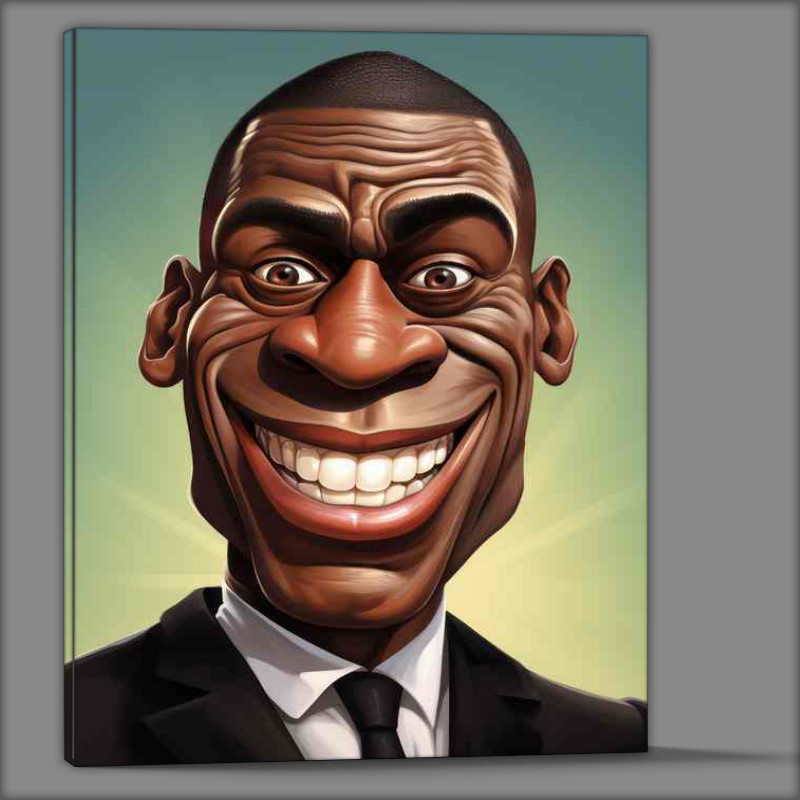 Buy Canvas : (Caricature of Frank bruno boxing star)