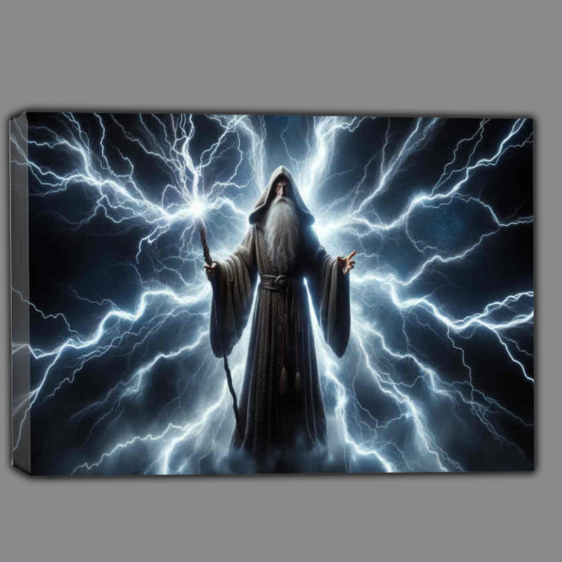 Buy Canvas : (Sorcerers Storm depicting a wizard in ancient robes)