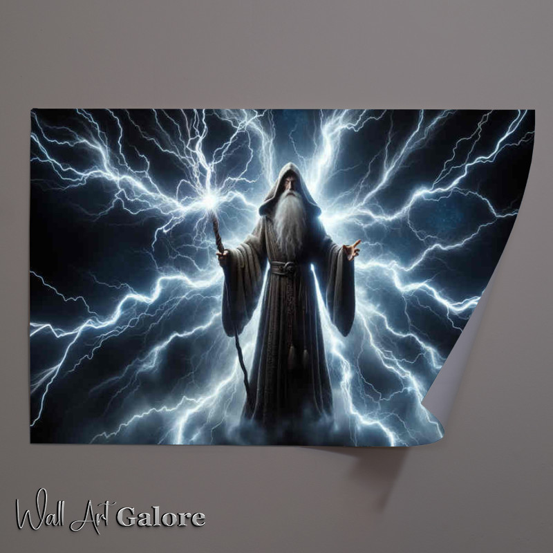 Buy Unframed Poster : (Sorcerers Storm depicting a wizard in ancient robes)