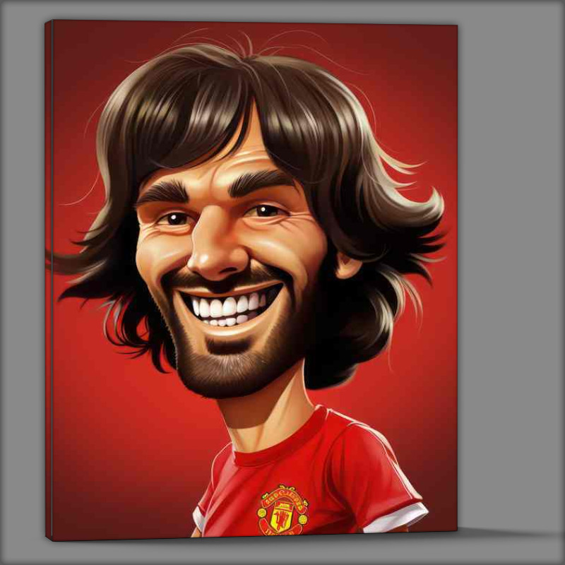 Buy Canvas : (Caricature of George best)