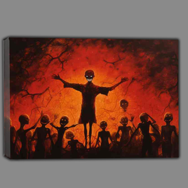Buy Canvas : (Halloween zombies on a night out)