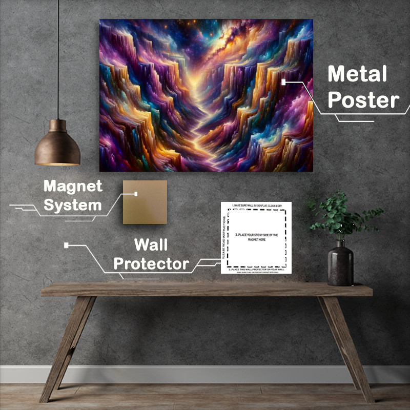 Buy Metal Poster : (Cosmic Canyon visualizing a celestial twist)
