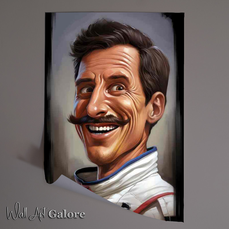 Buy Unframed Poster : (Caricature of Graham Hill driver)